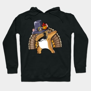 Thanksgiving T shirt for Boys Men Dabbing French Bulldog Turkey Hoodie